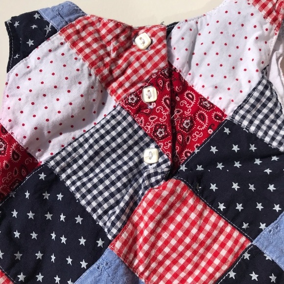 USA America Patchwork Dress 12 months - Picture 3 of 7